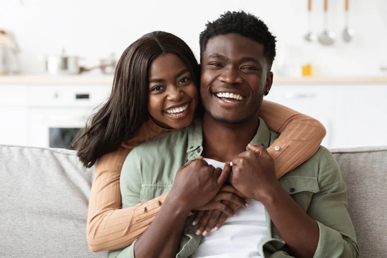 Happy african-american family